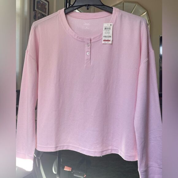 Jenni intimates, ribbed Henley, parfait pink size XL - Picture 2 of 7